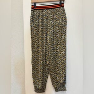 United Colors Of Benetton genie harem style silk paisley pants boho chic hippie